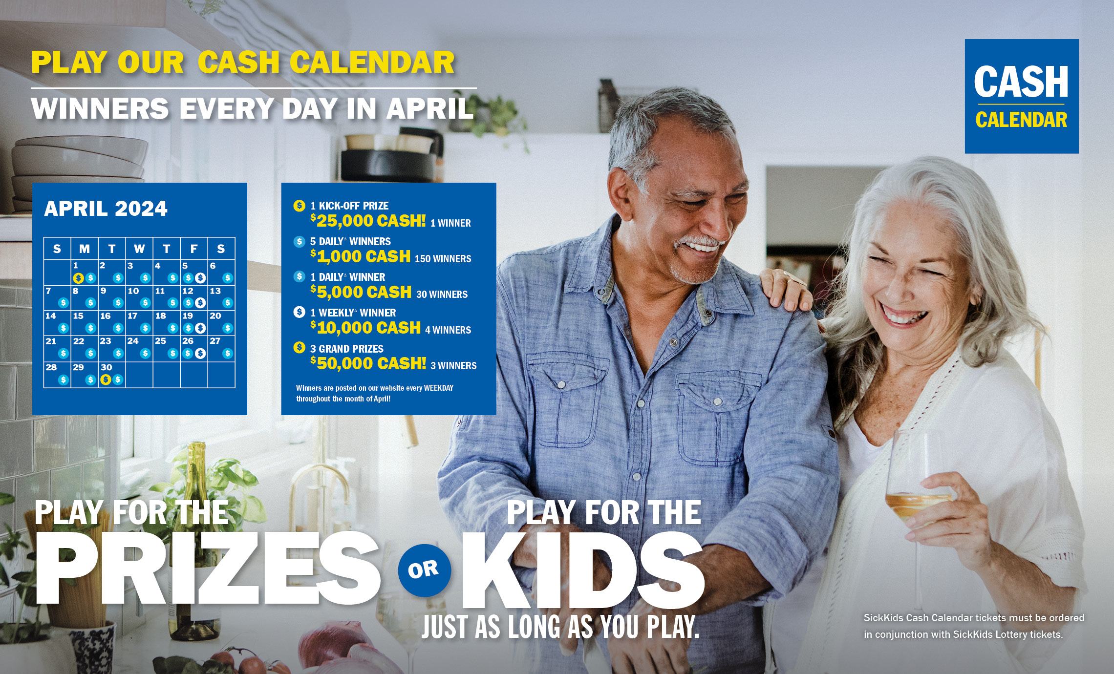 PLAY OUR CASH CALENDAR - WINNERS EVERY DAY IN OCTOBER!