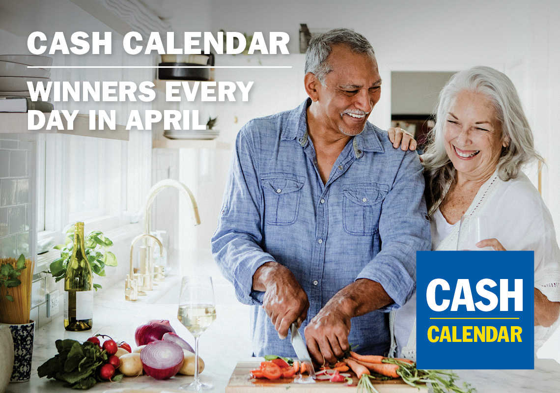 SickKids Lottery Cash Calendar - Winners every day in April.