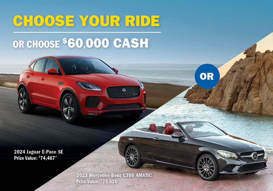 Choose your ride, or choose $60,000 cash.