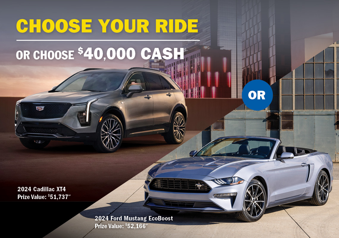Choose your ride, or choose $40,000 cash.