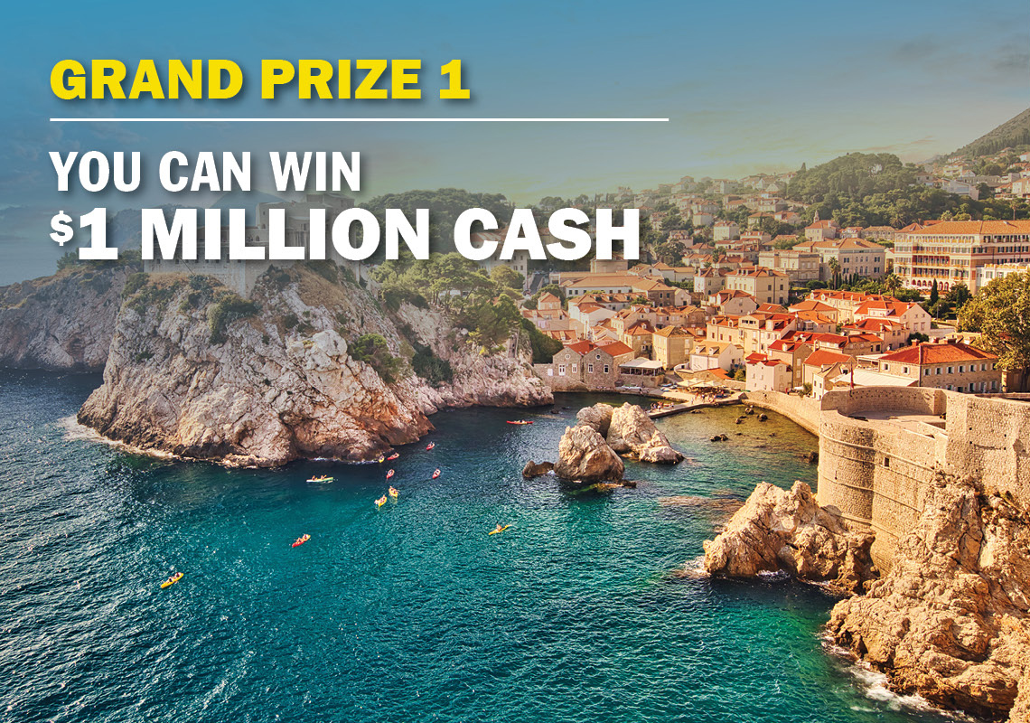 GRAND PRIZE 1 - YOU CAN WIN $1 MILLION CASH