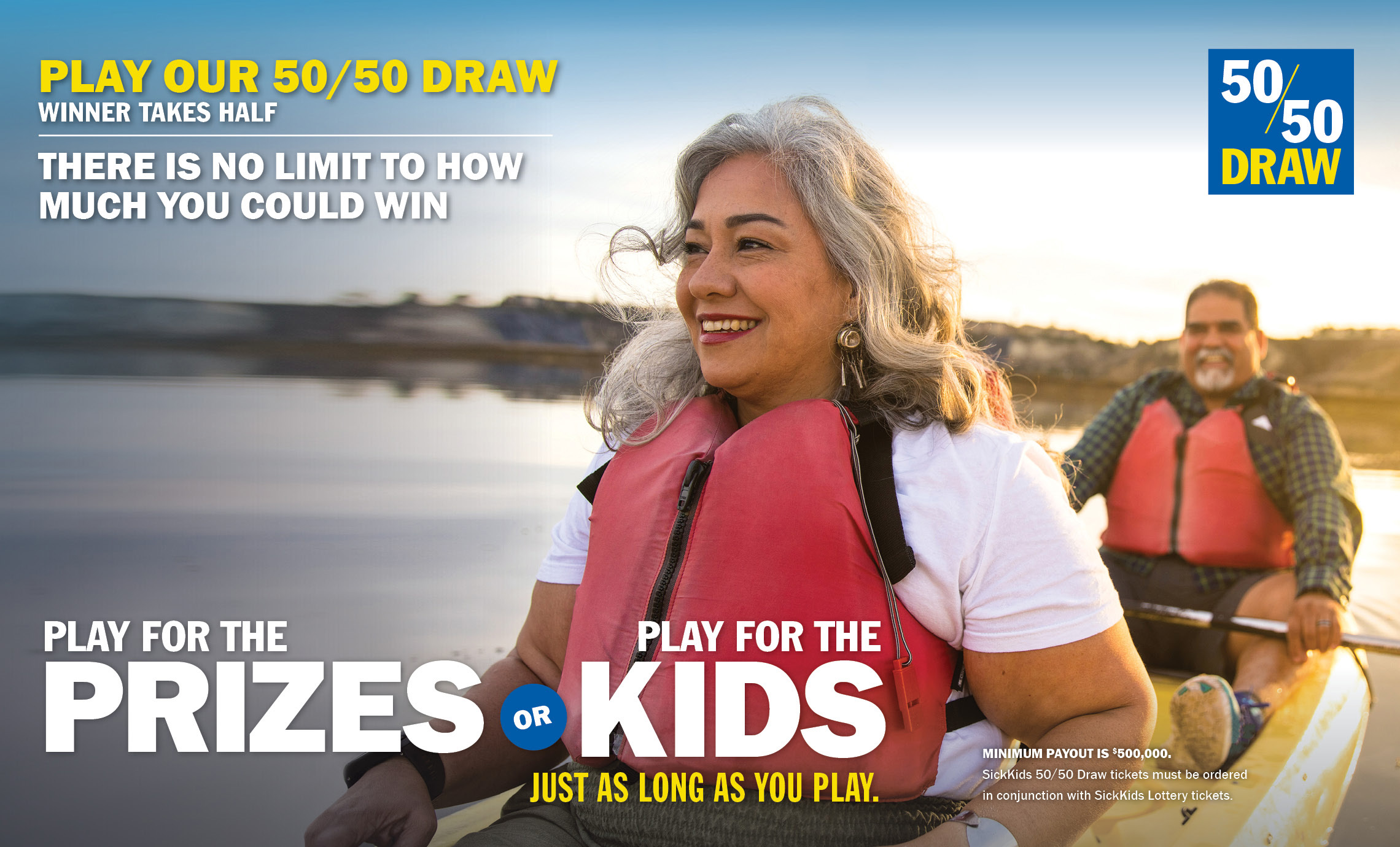 PLAY OUR 50/50 DRAW - THERE IS NO LIMIT TO HOW MUCH YOU COULD WIN