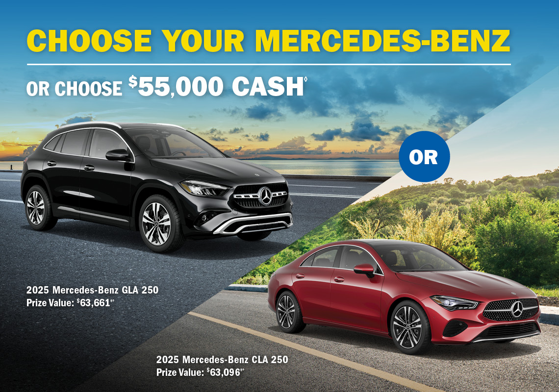 Choose your ride, or choose $55,000 cash. 2025 Ford Bronco Outer Banks & 2025 Jeep Wrangler 4-door Willys.