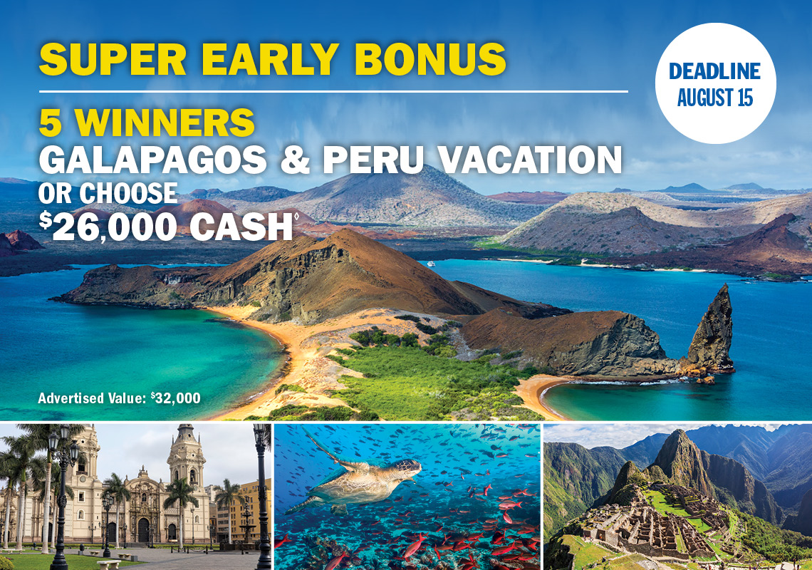 Early Bird Prize - Mercedes-Benz G 550 or choose $220,000 cash.