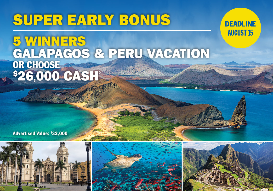 Early Bird Prize - Mercedes-Benz G 550 or choose $220,000 cash.