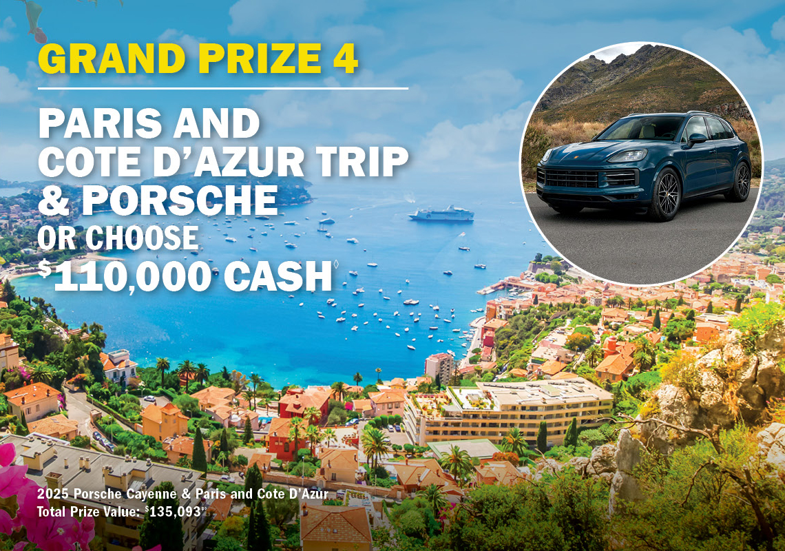 Grand Prize 4 - Tesla Model X or $100,000 cash.
