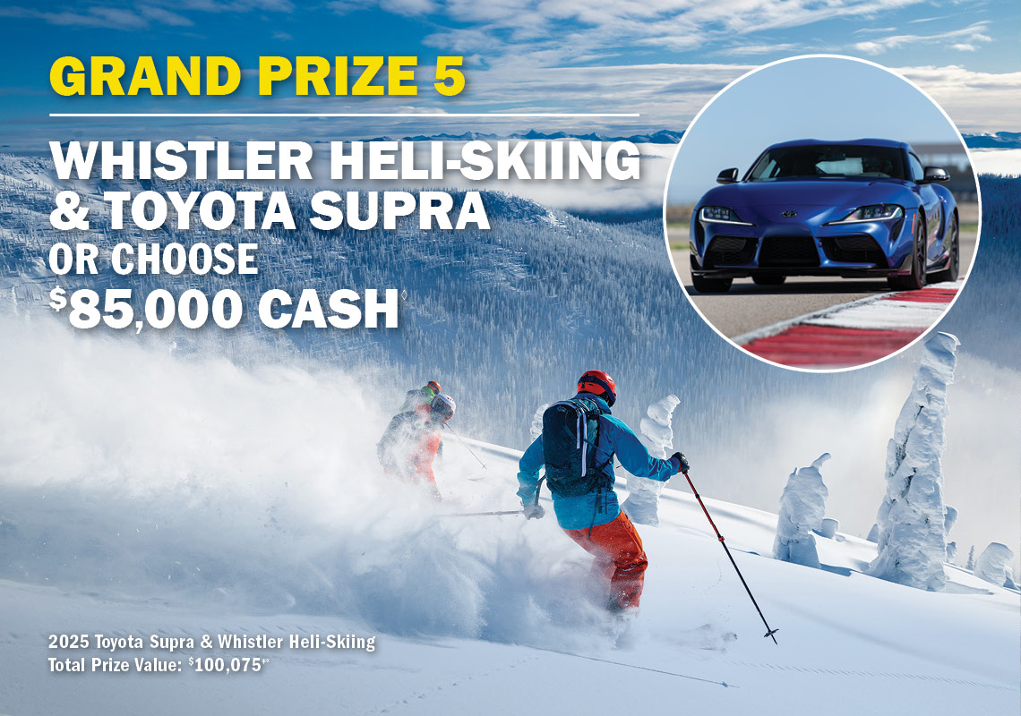Grand Prize 5 - GMC Sierra & Prime Time Avenger or $90,000 cash.