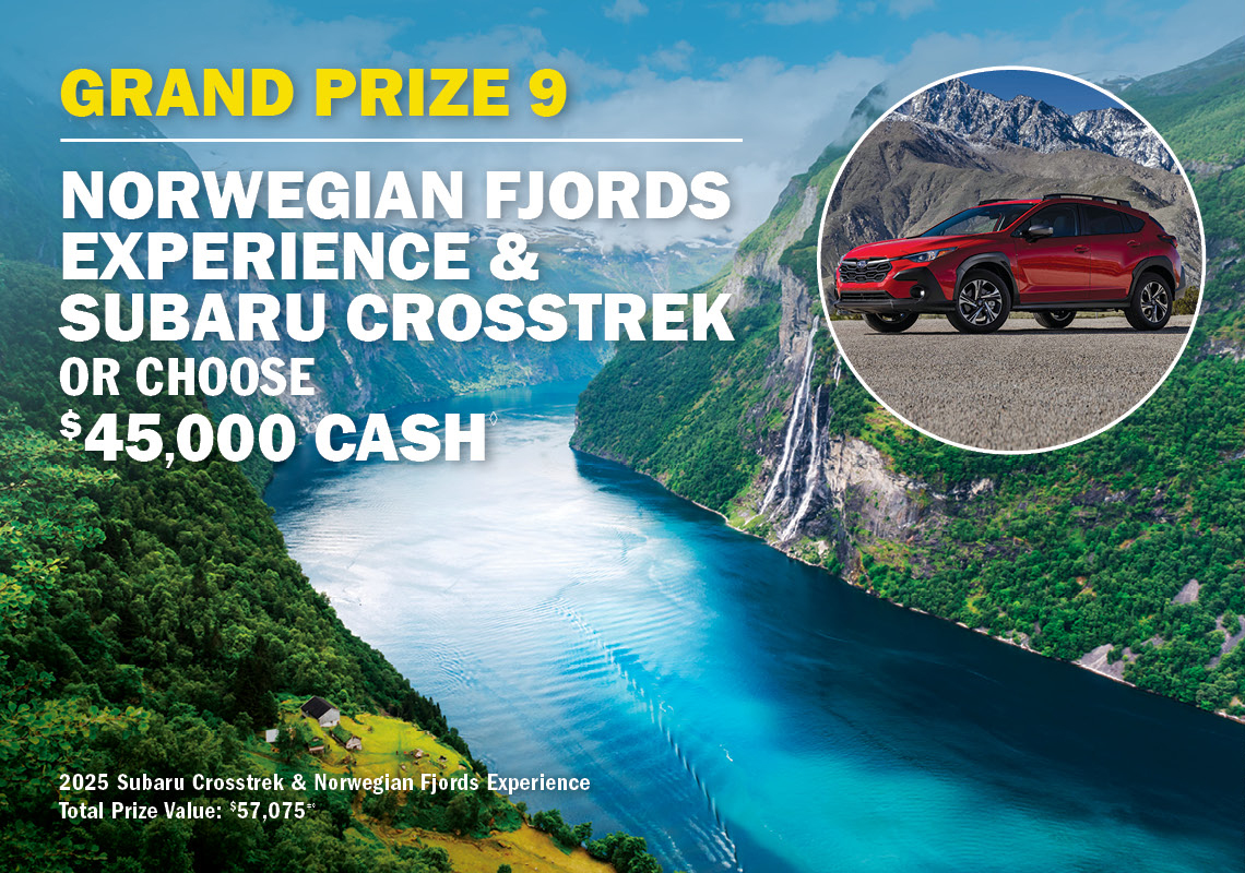 Grand Prize 9 - Ultimate adrenaline package or $45,000 cash.