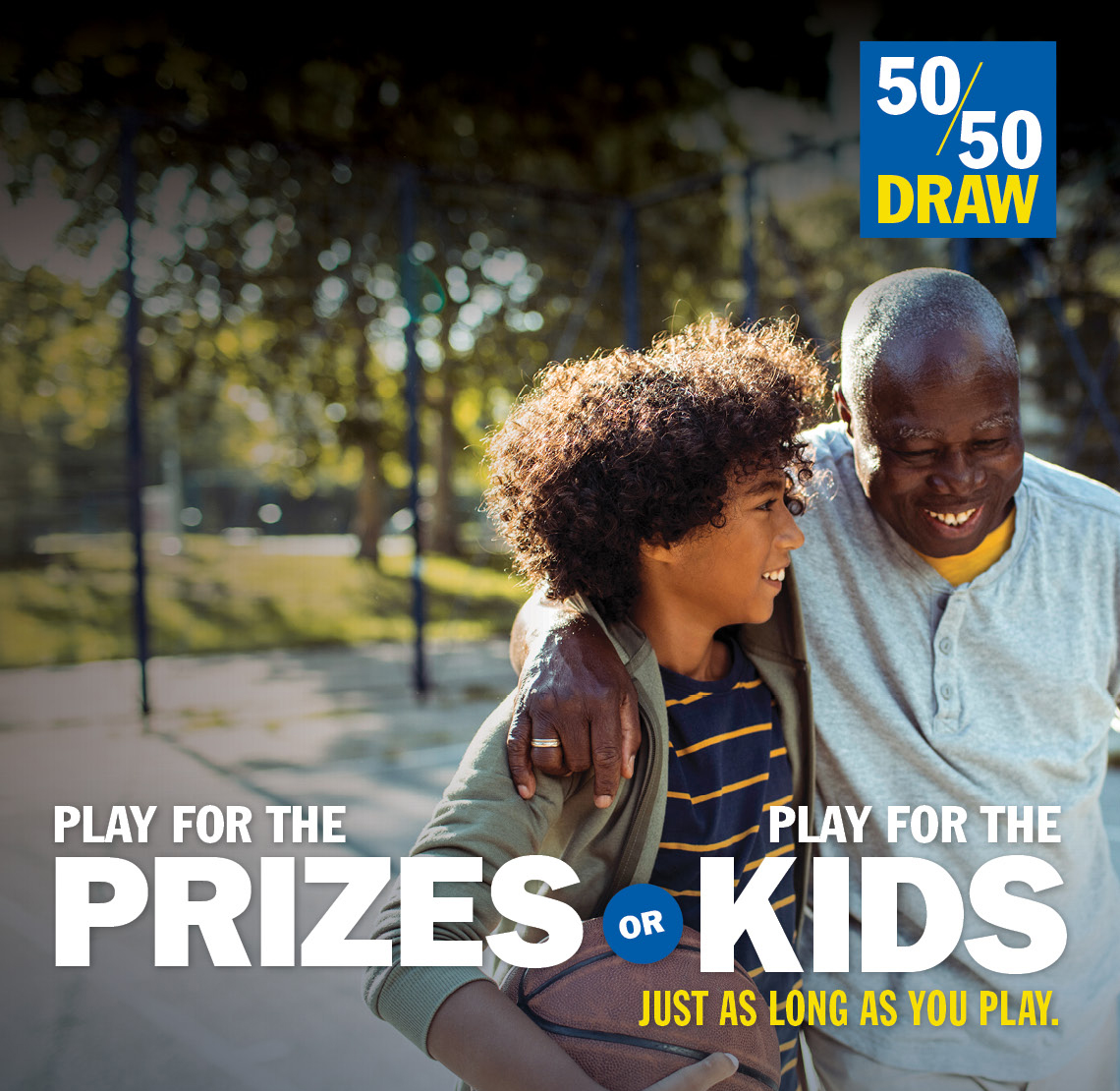 PLAY OUR 50/50 DRAW - THERE IS NO LIMIT TO HOW MUCH YOU COULD WIN
