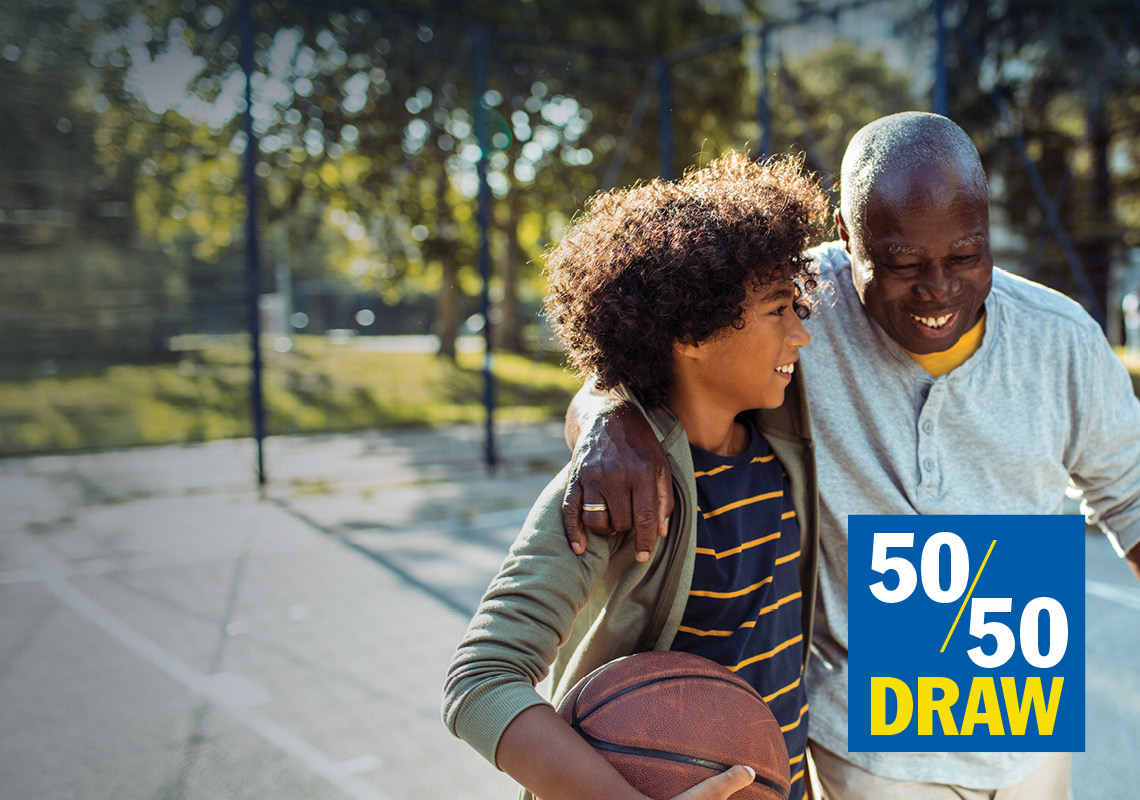 50/50 Draw. There's no limit to how much you could win.